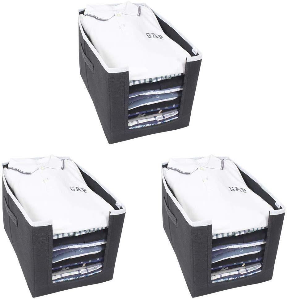 Cloth Organizer - Non Woven Foldable Cloth Organizer ( Pack of 3)