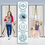 Keep Mosquitoes Out Effortlessly – Magnetic Auto-Close Mosquito Net Door