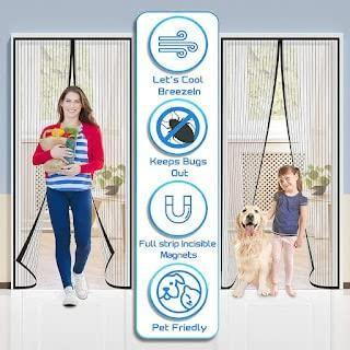 Keep Mosquitoes Out Effortlessly – Magnetic Auto-Close Mosquito Net Door